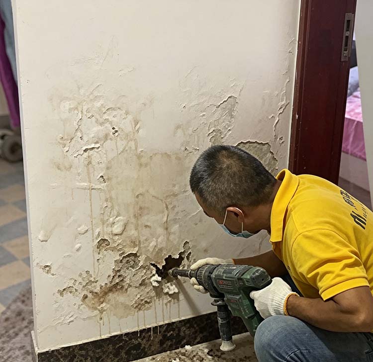 廚房漏水維修前